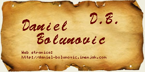 Daniel Bolunović vizit kartica